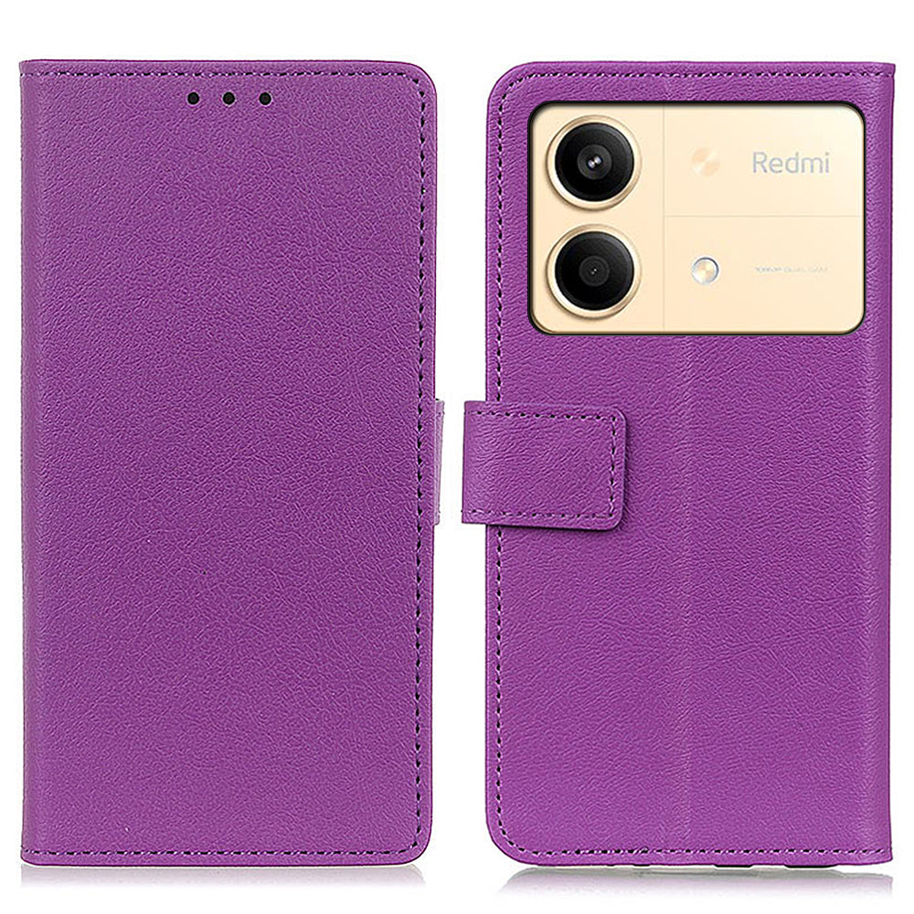 For Xiaomi Redmi Note 13R Pro 5G Case Wallet Stand Drop Protection Phone Cover - Purple