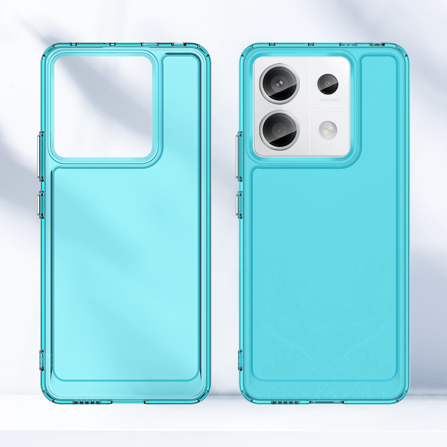 Candy Series for Xiaomi Redmi Note 13 Pro 5G / Poco X6 5G Case Clear TPU Mobile Phone Cover - Transparent Blue