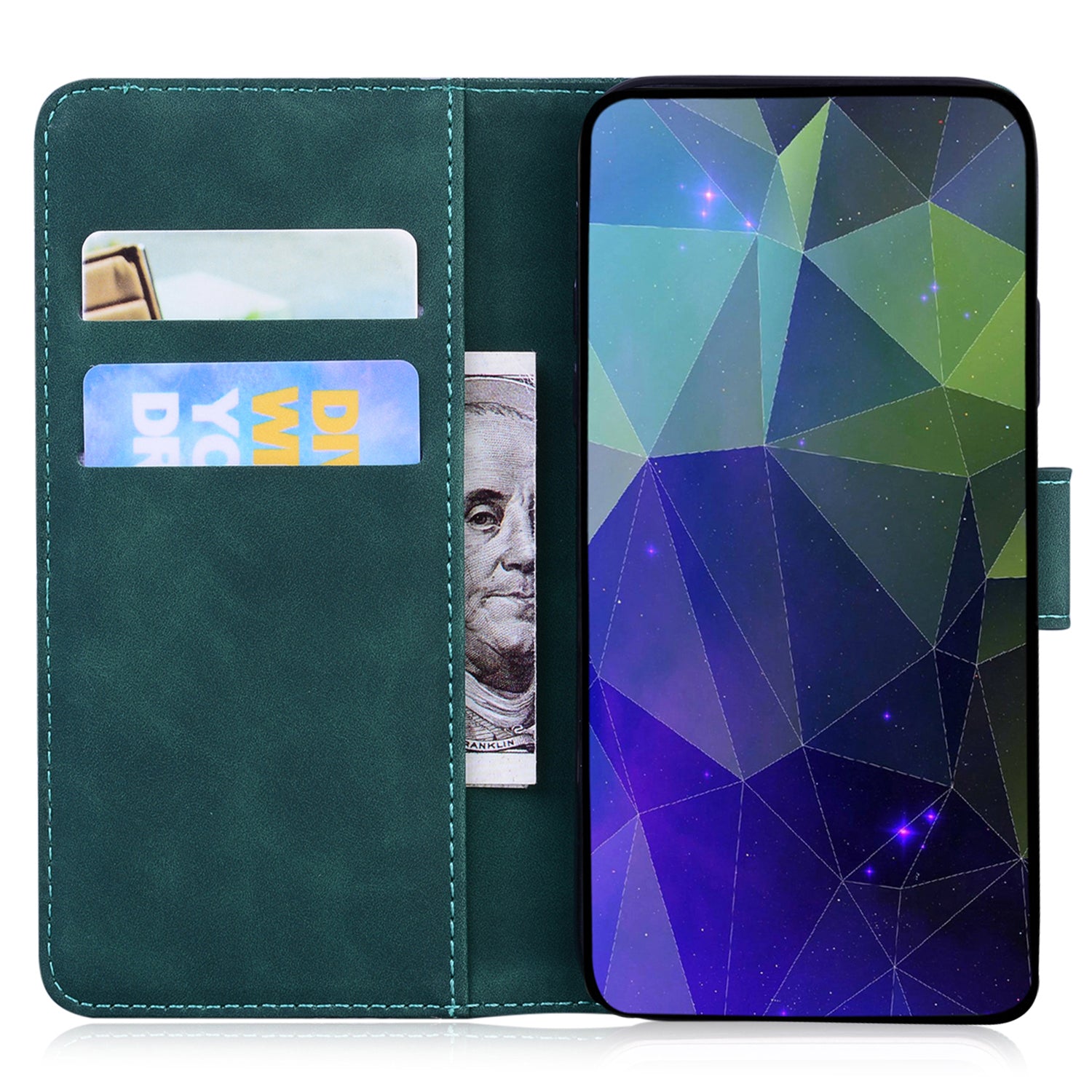 For Xiaomi Redmi Note 13 Pro+ 5G Wallet Case Tiger Pattern Leather Stand Feature Flip Phone Cover - Green