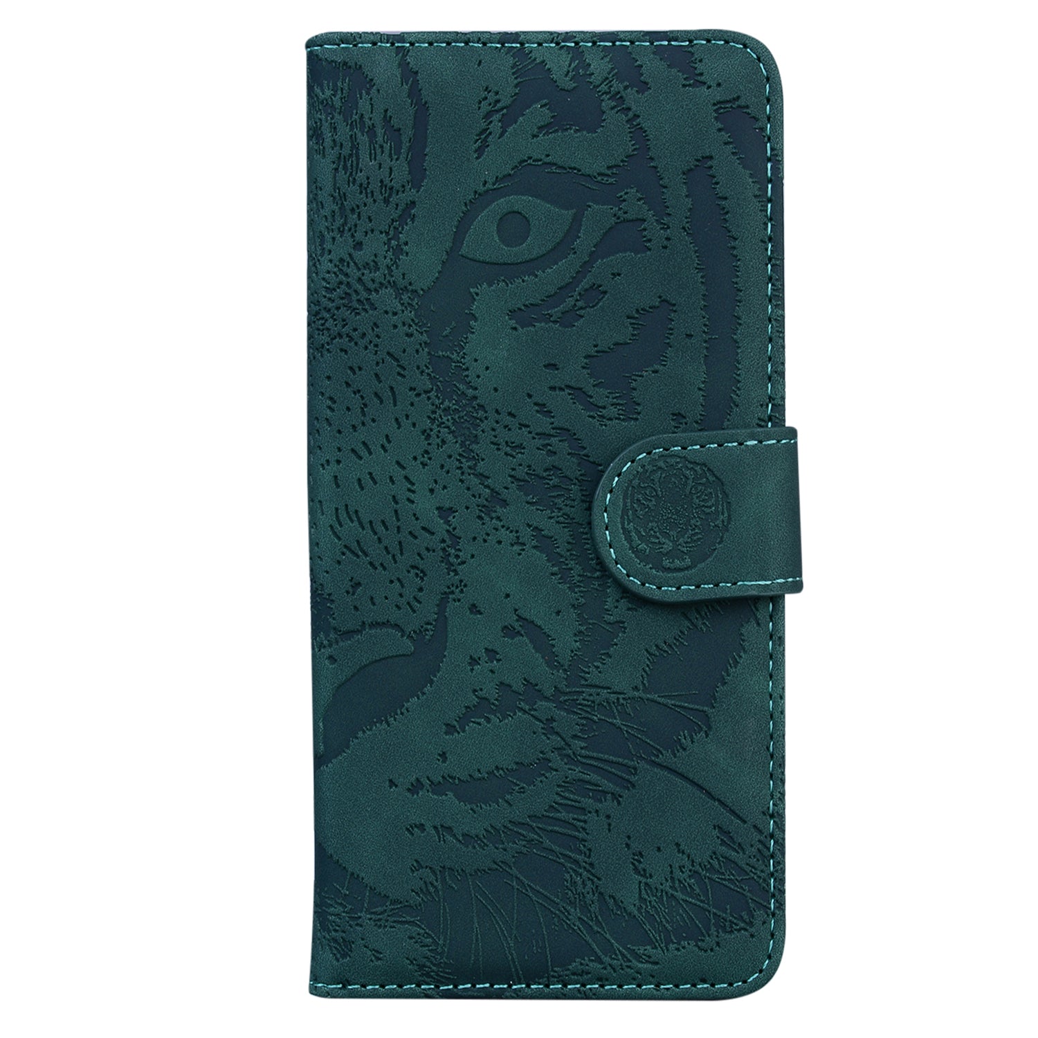 For Xiaomi Redmi Note 13 Pro+ 5G Wallet Case Tiger Pattern Leather Stand Feature Flip Phone Cover - Green