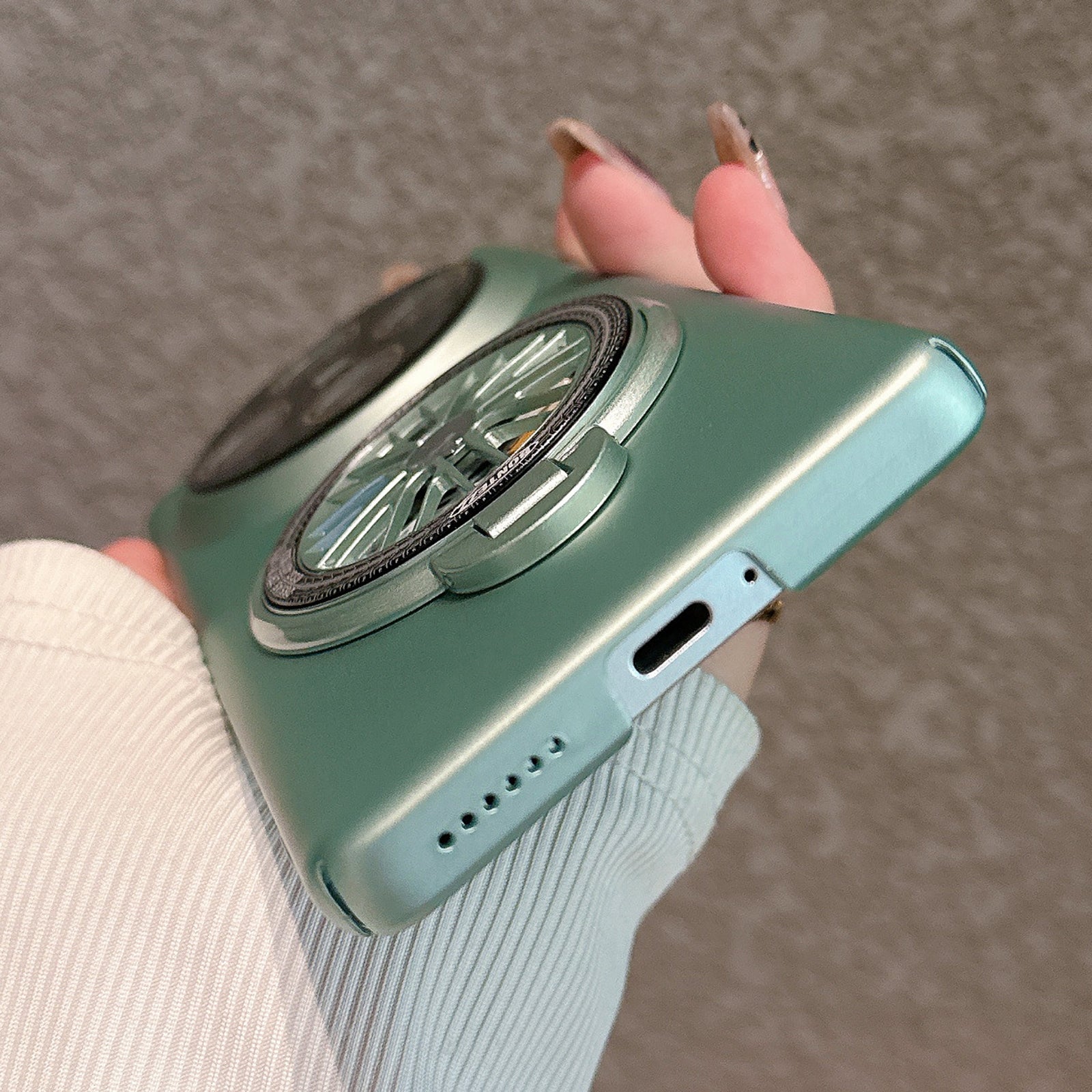 VOERO For vivo X100 Pro 5G Kickstand Phone Case Tempered Glass Lens Protector - White