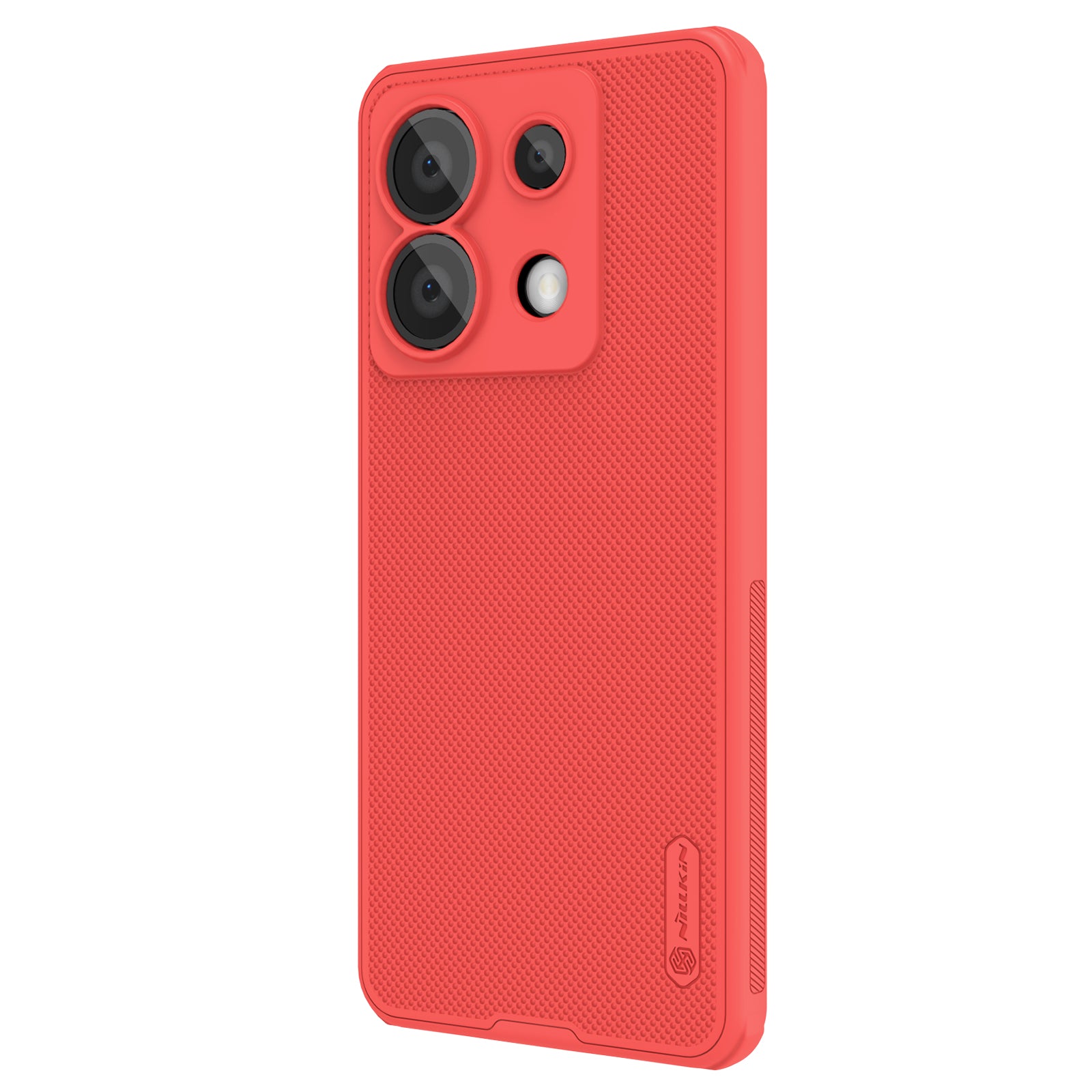 NILLKIN Super Frosted Shield Pro for Xiaomi Redmi Note 13 Pro 5G / Poco X6 5G Back Cover PC+TPU Shockproof Phone Case - Red
