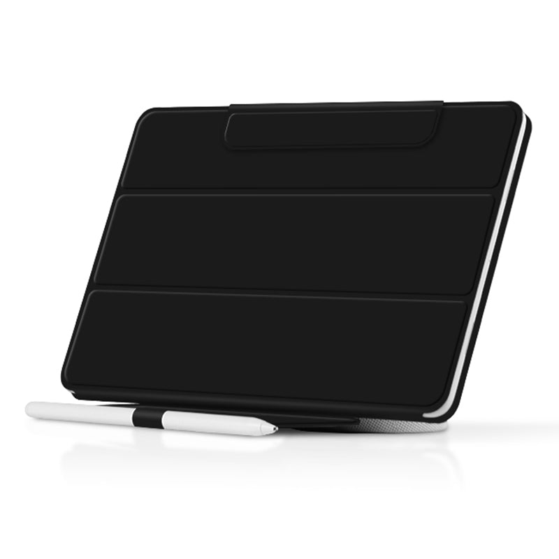 Uniqkart for Google Pixel Tablet Tri-fold Stand Cover PU Leather Magnetic Attachment Tablet Case - Black