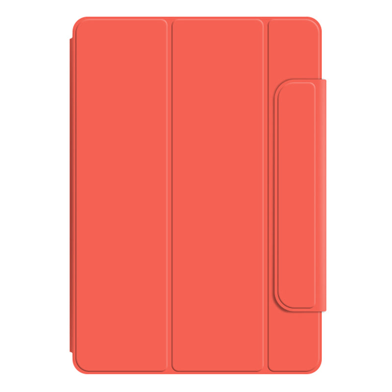 Uniqkart for Google Pixel Tablet Tri-fold Stand Cover PU Leather Magnetic Attachment Tablet Case - Red