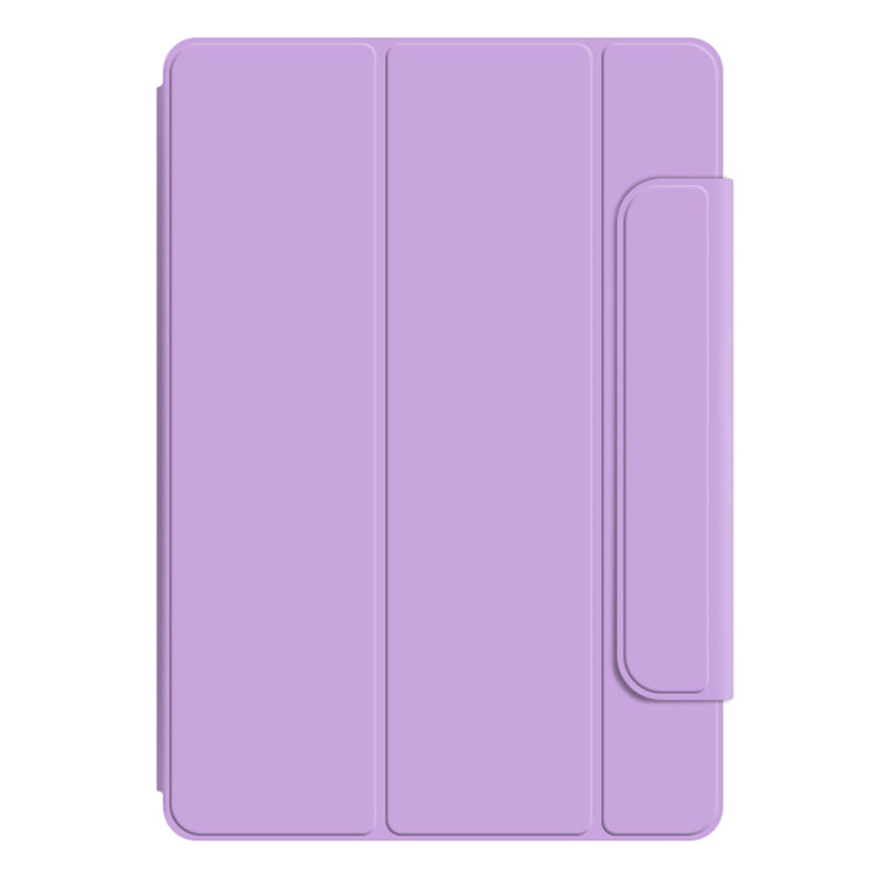 Uniqkart for Google Pixel Tablet Tri-fold Stand Cover PU Leather Magnetic Attachment Tablet Case - Purple