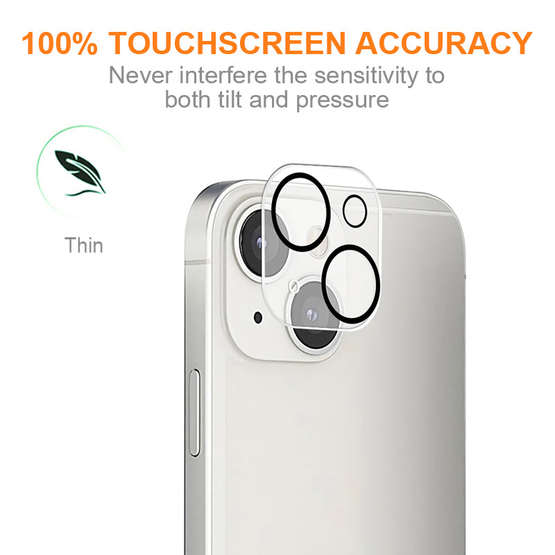 Uniqkart Camera Lens Protector for iPhone 15 , Silk Printing Tempered Glass Lens Film with Night Circle