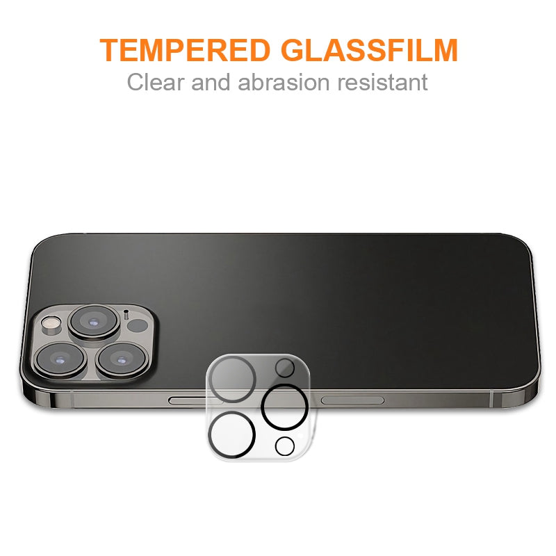 For iPhone 15 Pro Silk Printing Camera Lens Protector Tempered Glass Rear Lens Film with Night Circle