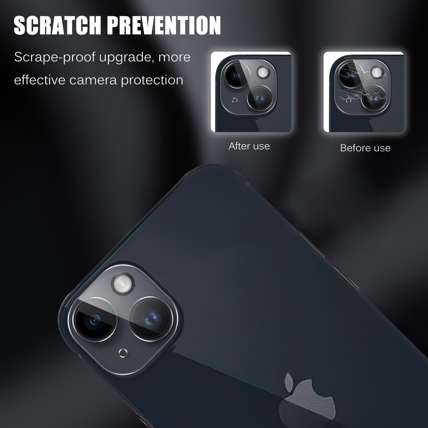 Tempered Glass Camera Lens Protector for iPhone 15 , Anti-explosion Ultra Clear Phone Lens Film