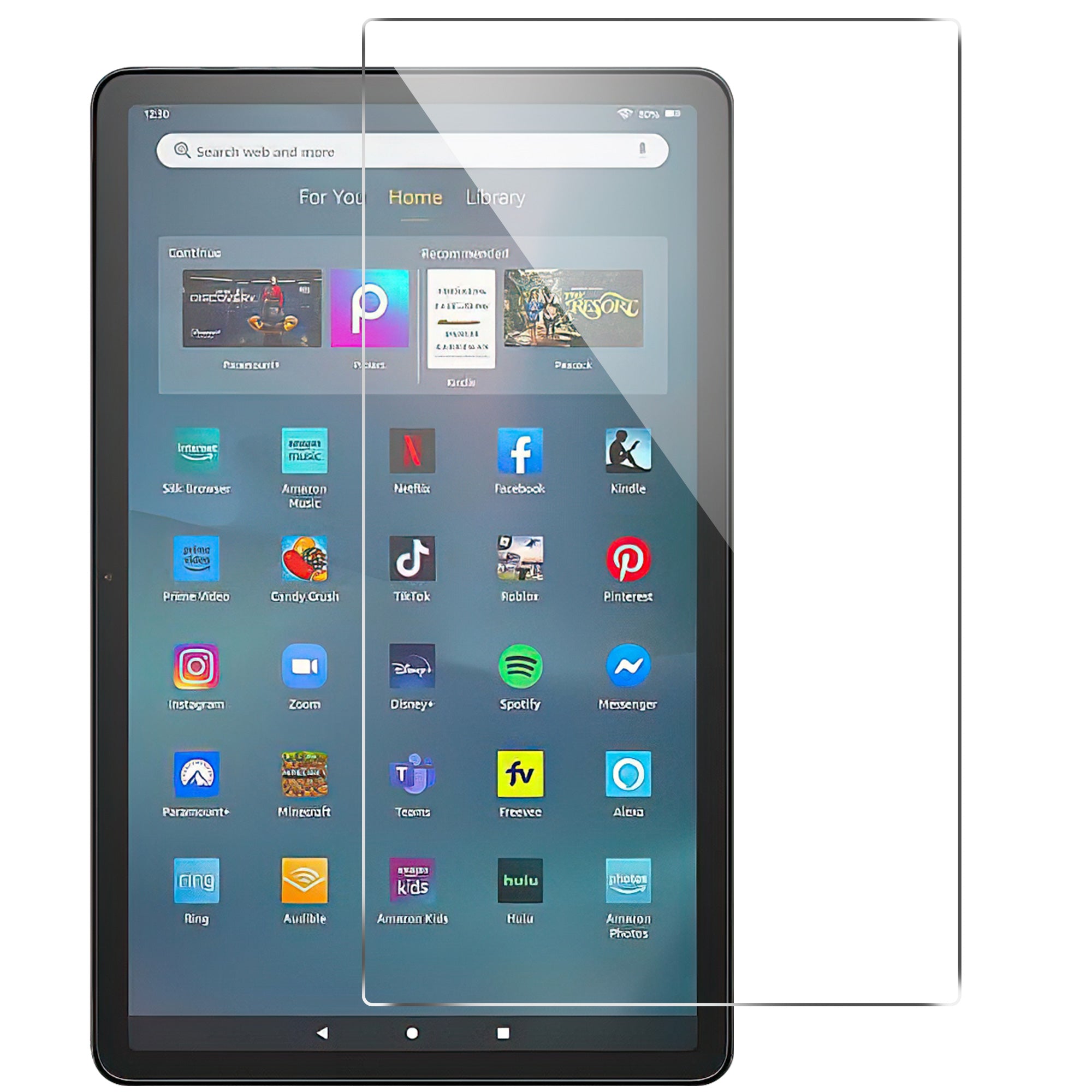 Tempered Glass Screen Protector for Amazon Fire Max 11 , Full Cover Arc Edge HD Clear Tablet Screen Film