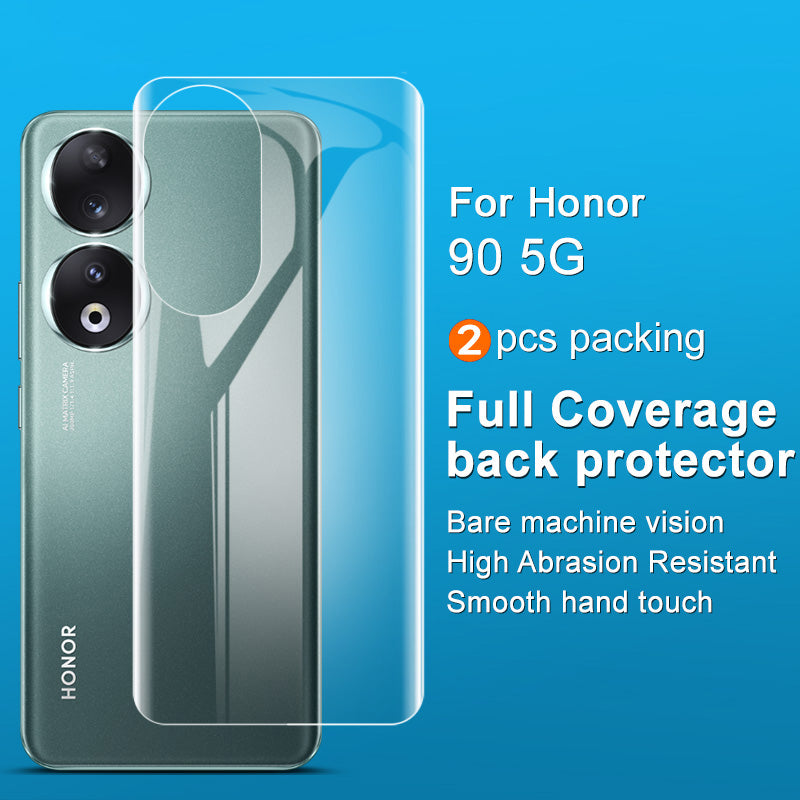 IMAK 2Pcs  /  Set Hydrogel Film III for Honor 90 Phone Back Guard Protector Clear TPU Transparent Film