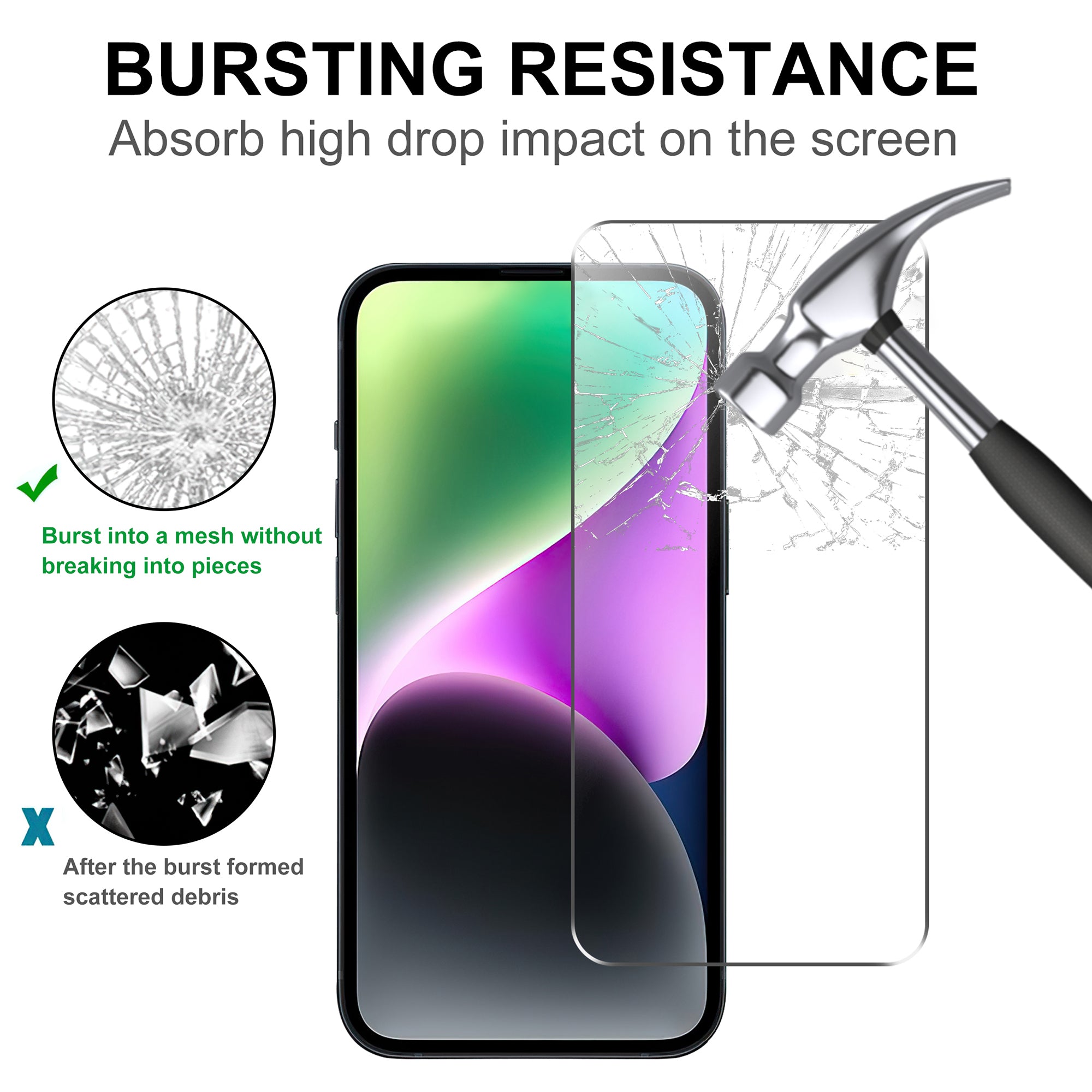 Tempered Glass Screen Protector for vivo Y36 5G , Anti-scratch 2.5D Arc Edge Phone Screen Film