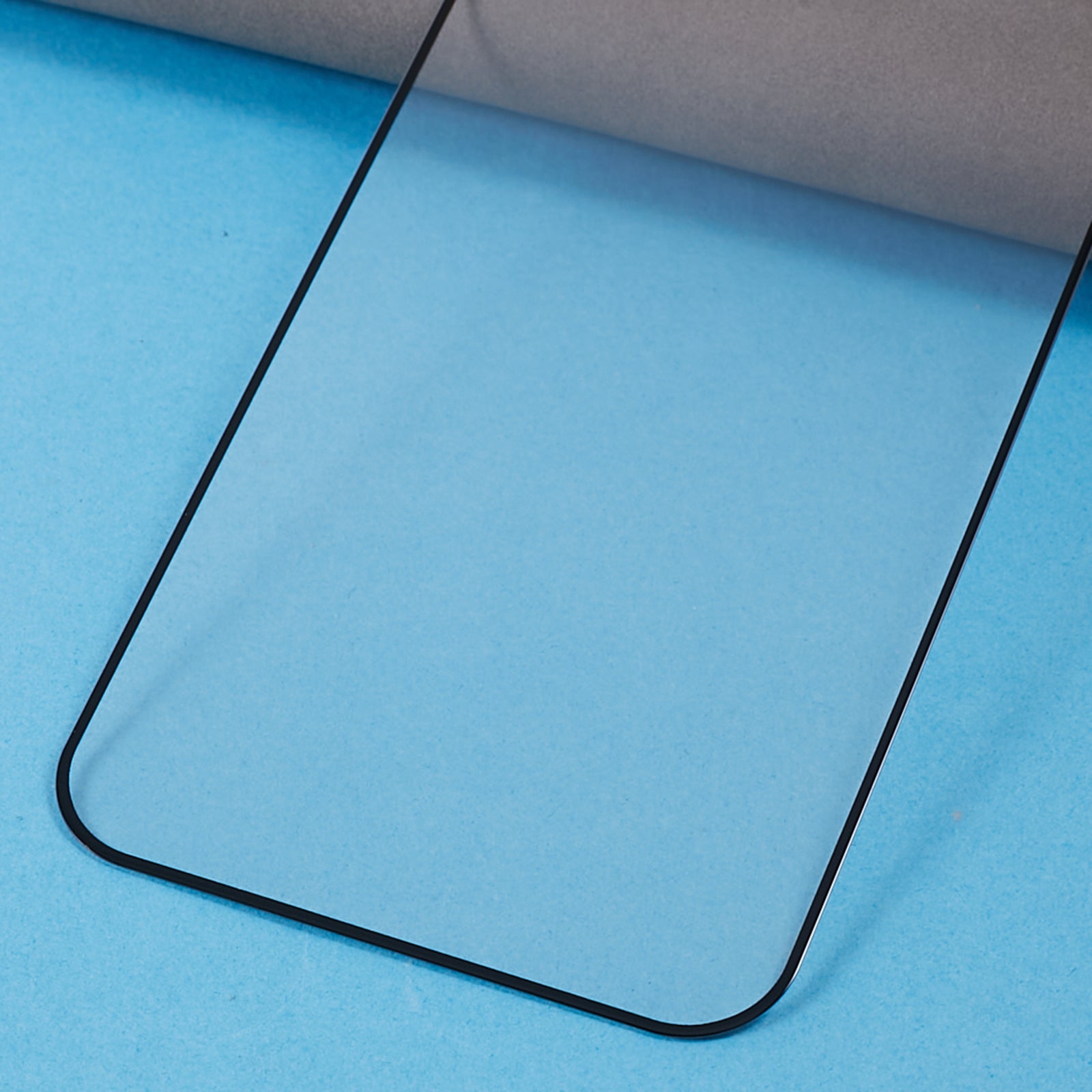 Uniqkart for iPhone 15 Pro Max Silk Printing Full Glue Full Screen Protector High Aluminium-silicon Glass Anti-static Film