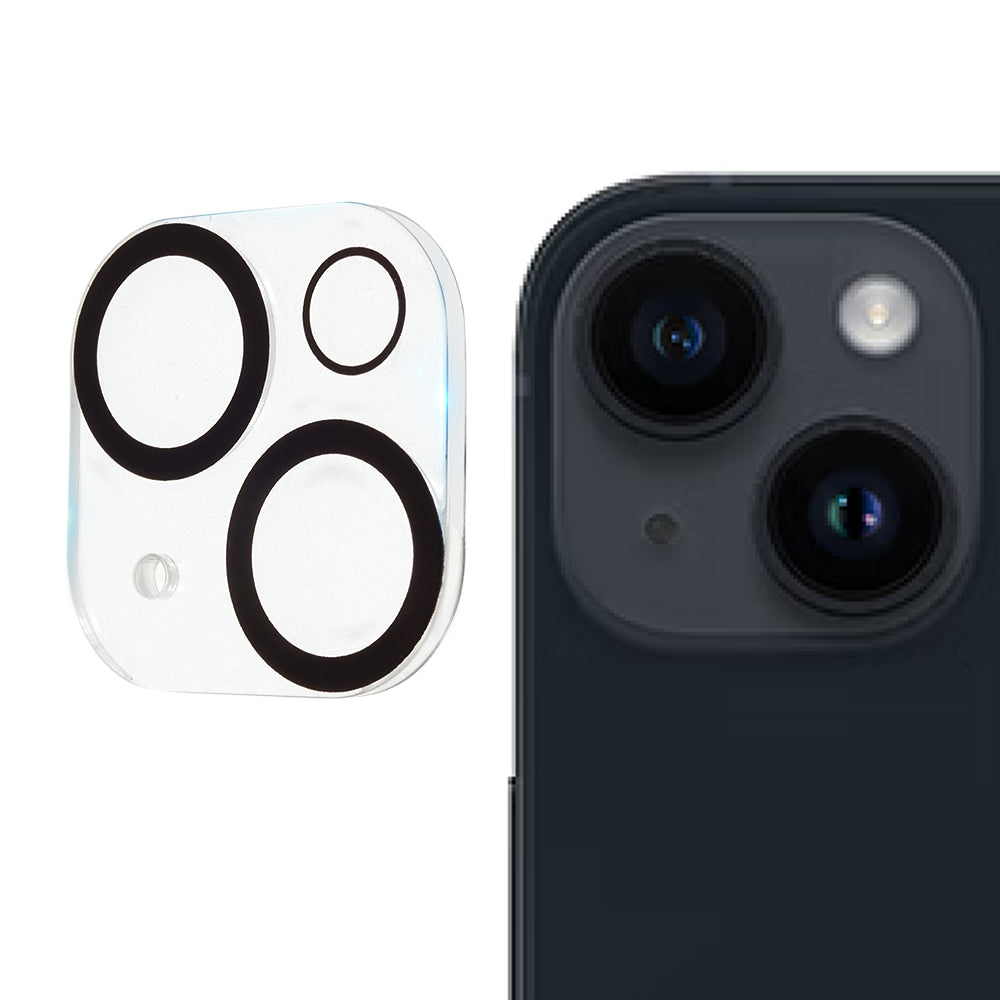Rear Camera Lens Protector for iPhone 15 / 15 Plus , Silk Printing Tempered Glass HD Clear Lens Film