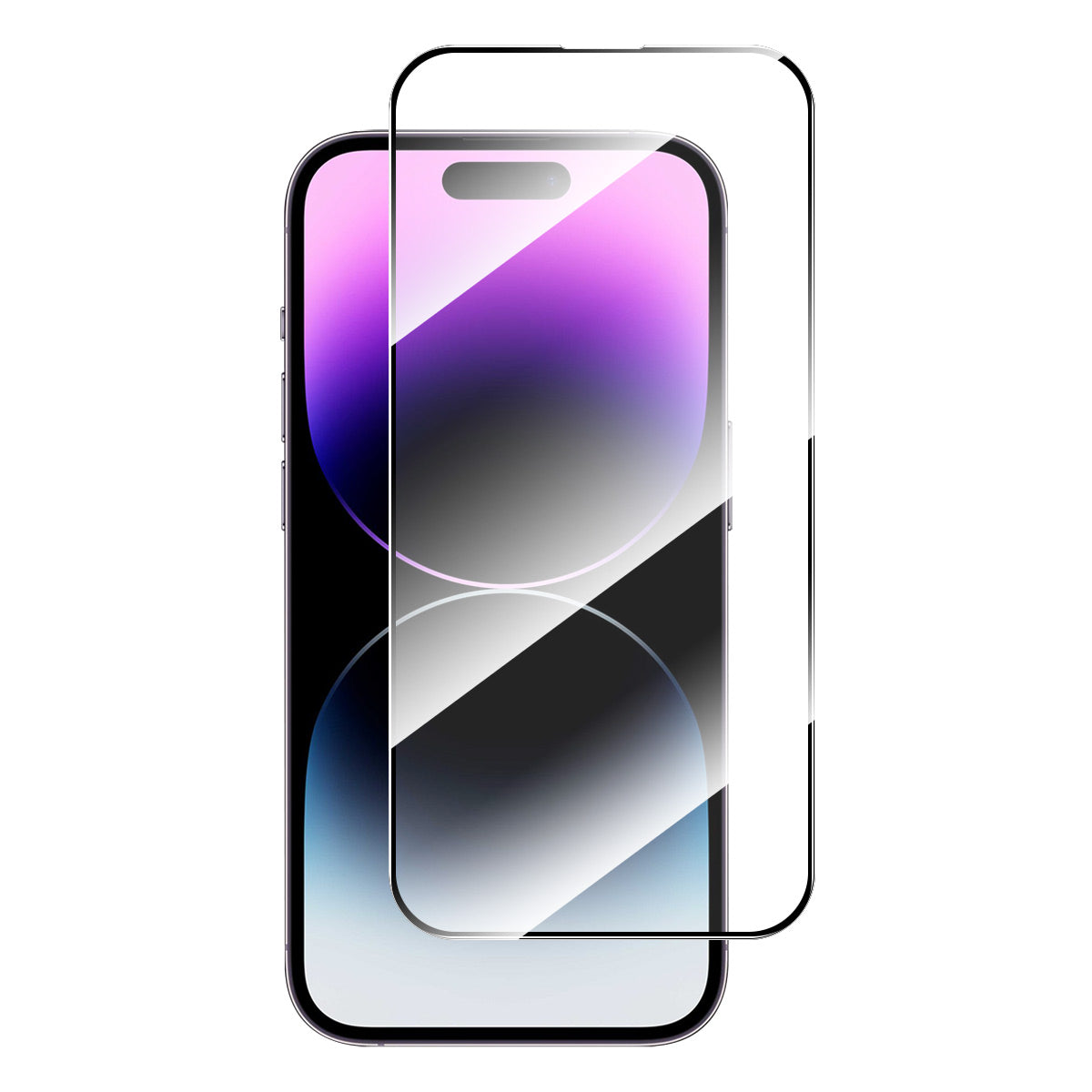 Uniqkart For iPhone 15 Pro Max 2.5D 0.26mm Complete Screen Protector Silk Printing Full Glue High Aluminium-silicon Glass Film