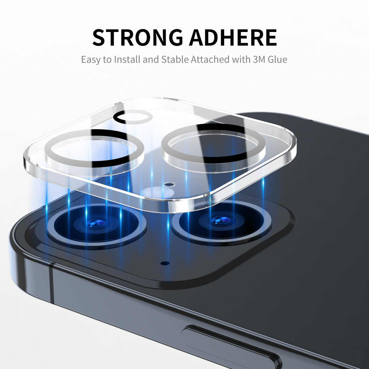 Uniqkart For iPhone 15 / 15 Plus Camera Lens Protector Tempered Glass High Transparency Lens Film - Black Circle