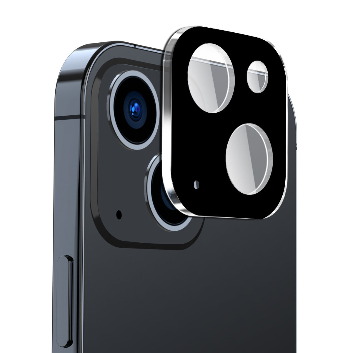 Uniqkart For iPhone 15 / 15 Plus Tempered Glass Camera Lens Protector Full Cover Silk Printing Lens Film