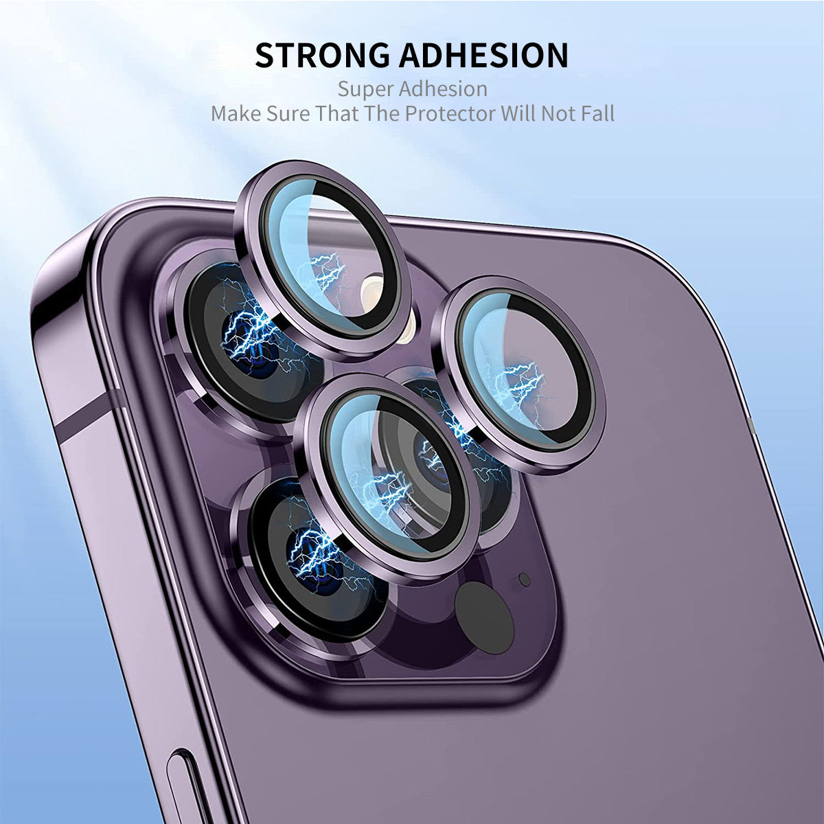 Uniqkart 1 Set For iPhone 15 Pro / 15 Pro Max AR Ultra Clear Camera Lens Protector Tempered Glass+Aluminum Alloy Lens Film - Multi-color