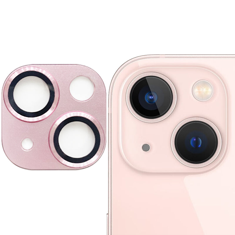 Uniqkart For iPhone 15 / 15 Plus Tempered Glass Camera Lens Protector Matte Phone Rear Lens Film - Pink