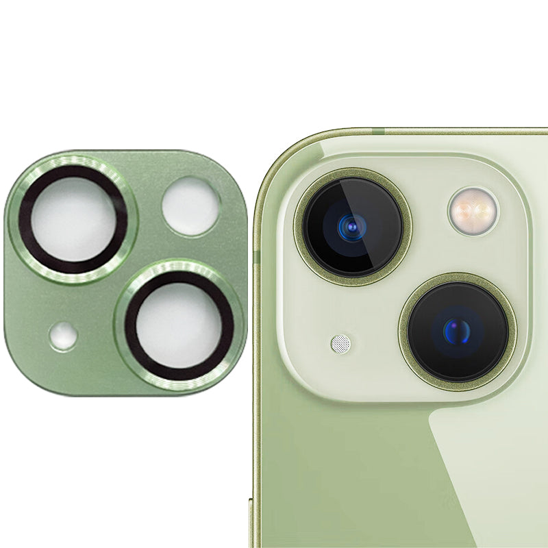 Uniqkart For iPhone 15 / 15 Plus Tempered Glass Camera Lens Protector Matte Phone Rear Lens Film - Green