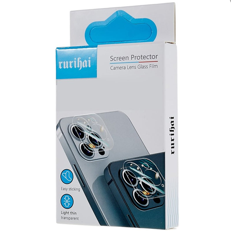 Uniqkart For iPhone 15 / 15 Plus Tempered Glass Camera Lens Protector Glitter Anti-scratch Rear Lens Film - Champagne Gold