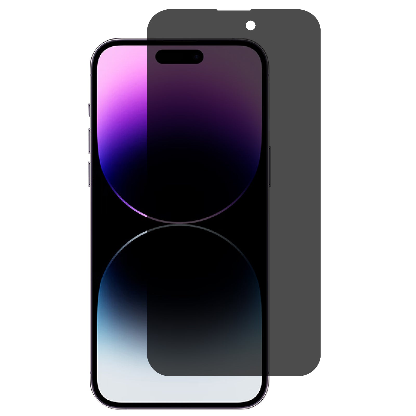 Uniqkart for iPhone 15 Pro Anti-Spy Tempered Glass Film Full Cover 180-Degree Anti-Peeping Screen Protector