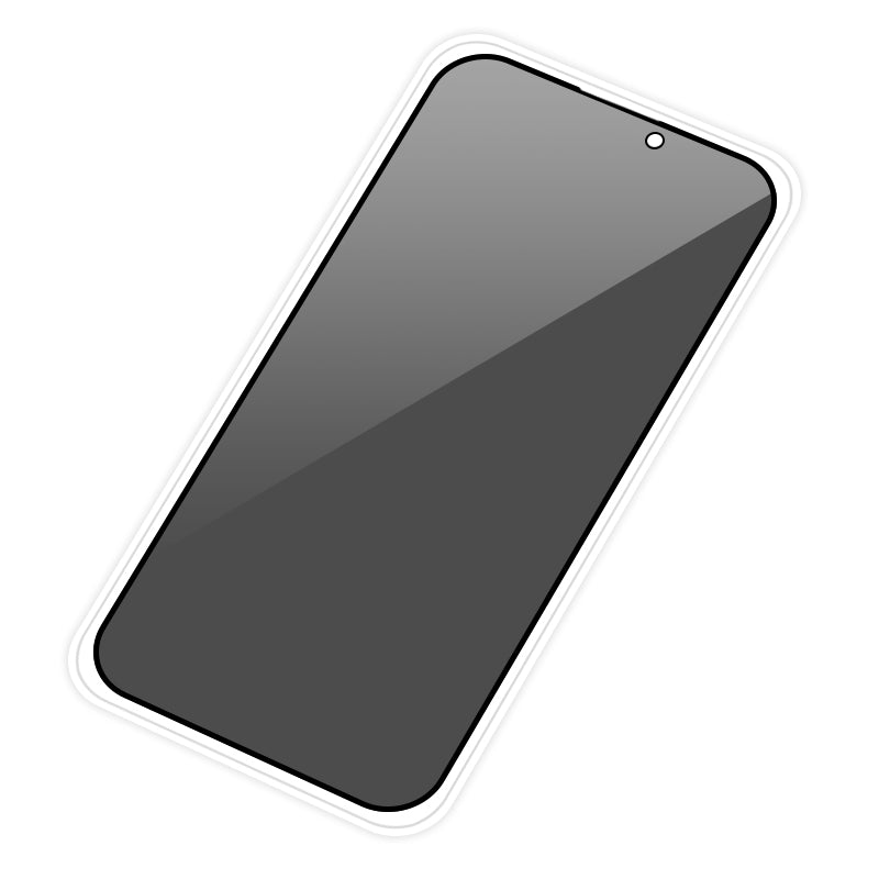 Uniqkart For iPhone 15 Full Cover High Aluminium-silicon Glass Film Silk Printing Black Edge Anti-spy Screen Protector