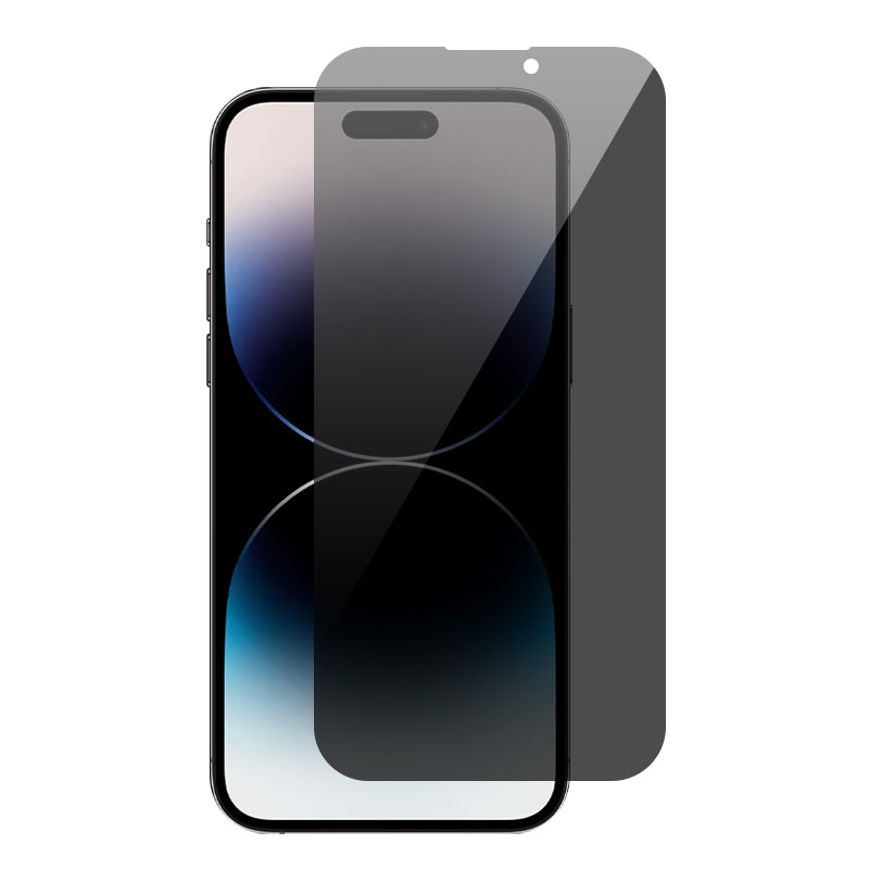 Uniqkart For iPhone 15 Pro Anti-spy Screen Protector Full Cover High Aluminium-silicon Glass Film