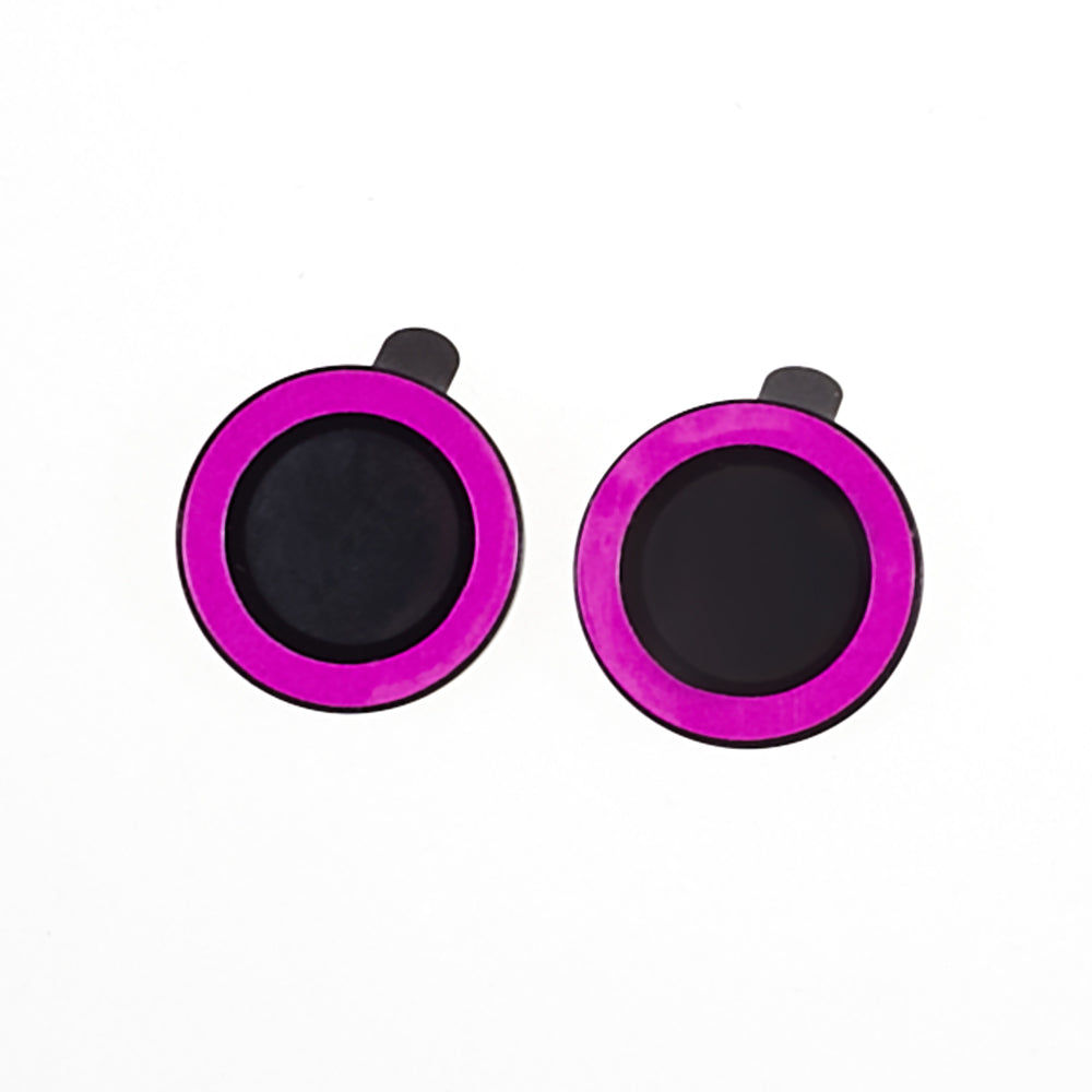 Uniqkart for iPhone 15 / 15 Plus Camera Lens Protector Set Luminous Ring Tempered Glass Back Lens Film - Purple