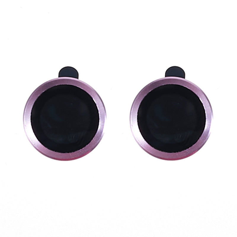 Uniqkart for iPhone 15 / 15 Plus Camera Lens Protector Set Electroplating Ring HD Tempered Glass Lens Film - Purple