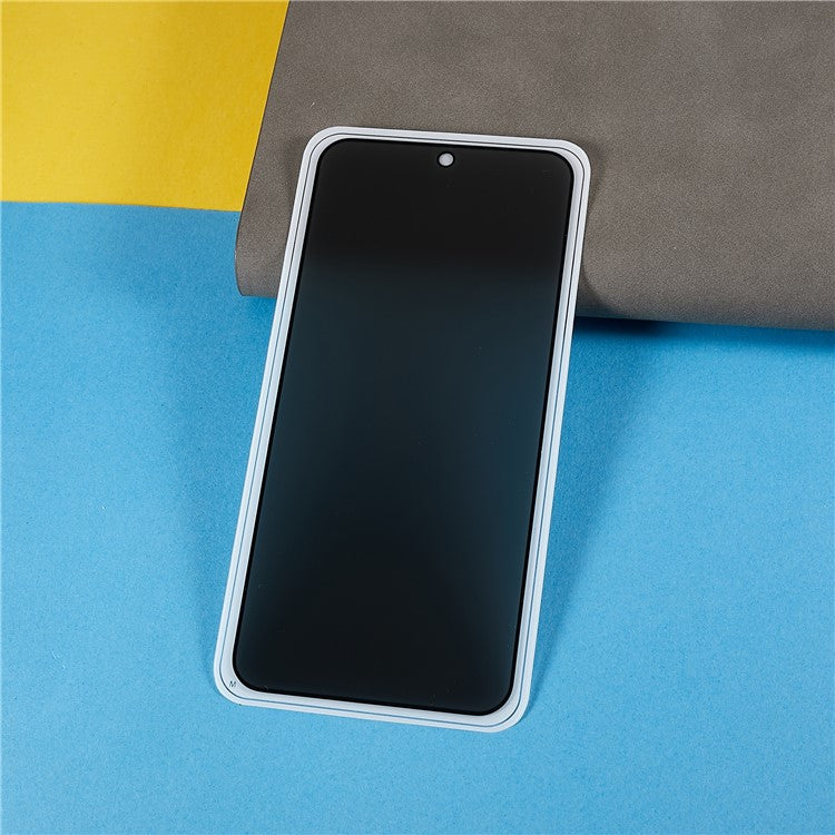 Uniqkart for iPhone 15 Plus 360 Degrees Anti-spy Film Full Glue Anti-scratch Tempered Glass Full Screen Protector