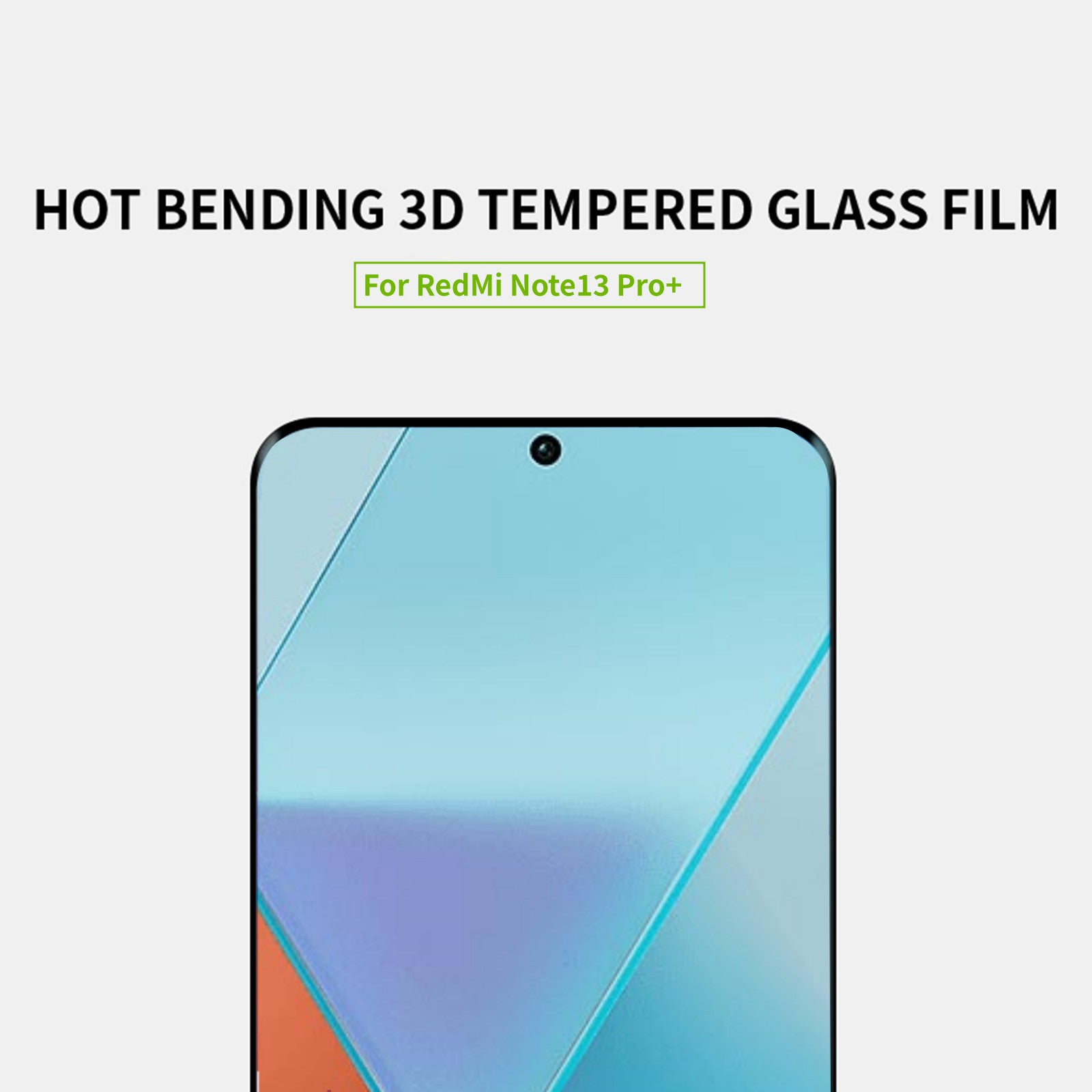 MOFI For Xiaomi Redmi Note 13 Pro+ Hot Bending 3D Curved Tempered Glass Full Glue Film Screen Protector