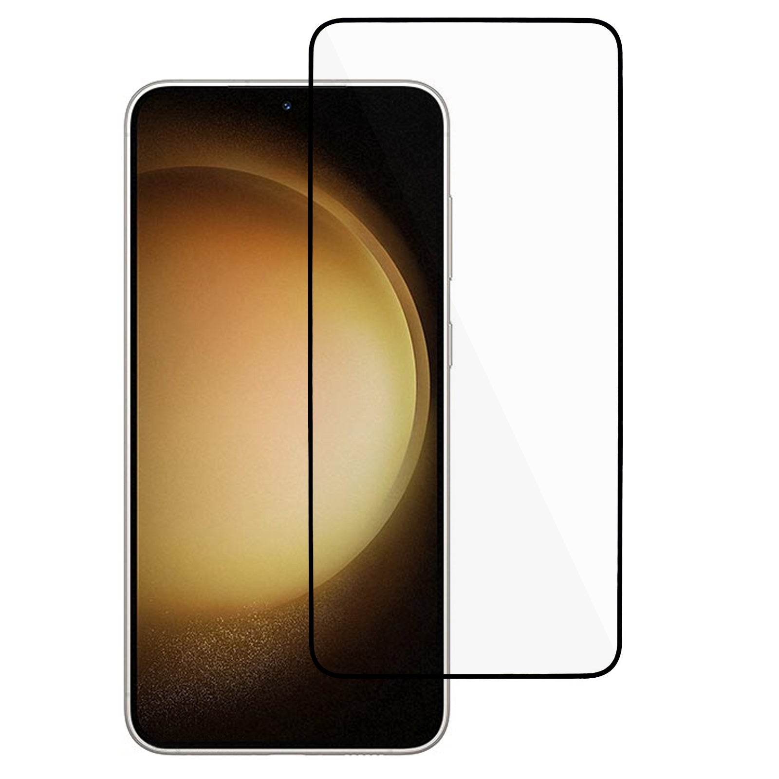 For Samsung Galaxy S24 Tempered Glass Film 0.18mm Silk Printing Full Glue Screen Protector (Fingerprint Unlock Version)