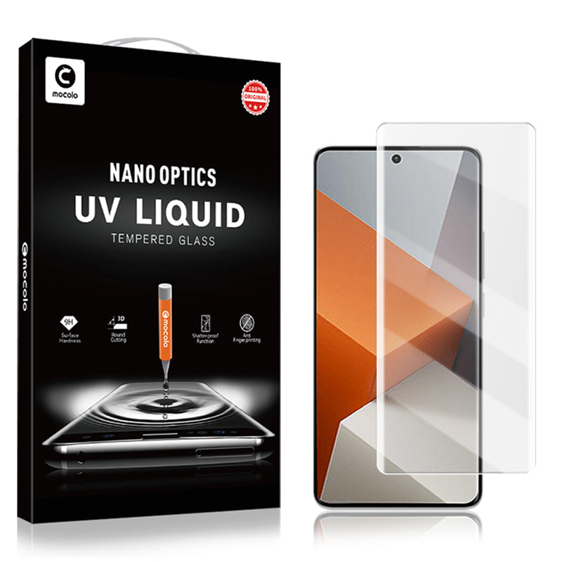 MOCOLO For Xiaomi Redmi Note 13 Pro+ 5G Tempered Glass UV Liquid Full Screen Protector 3D Curved Film