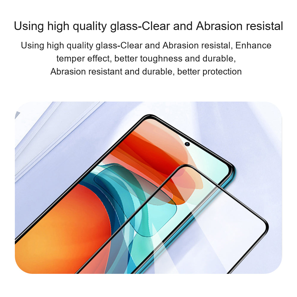 AMORUS For Xiaomi Redmi Note 13 5G Full Screen Protector 9H Tempered Glass Sensitive Touch Film - Black