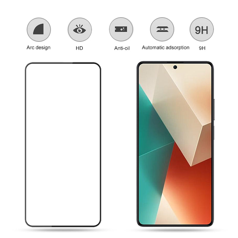 MOCOLO For Xiaomi Redmi Note 13 4G Full Screen Protector HD Clear Silk Printing Film - Black