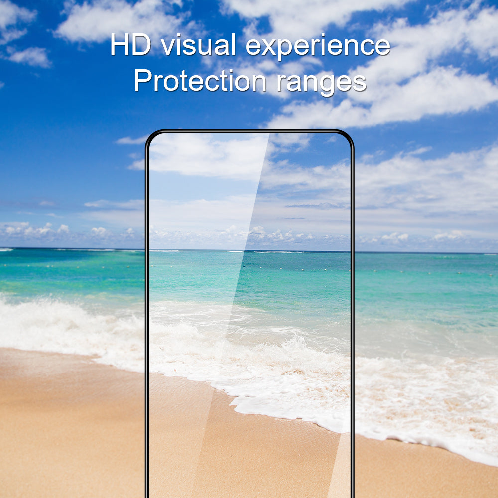 AMORUS For Xiaomi Redmi Note 13 Pro 4G / Poco M6 Pro 4G Screen Protector Silk Printing Tempered Glass Film - Black
