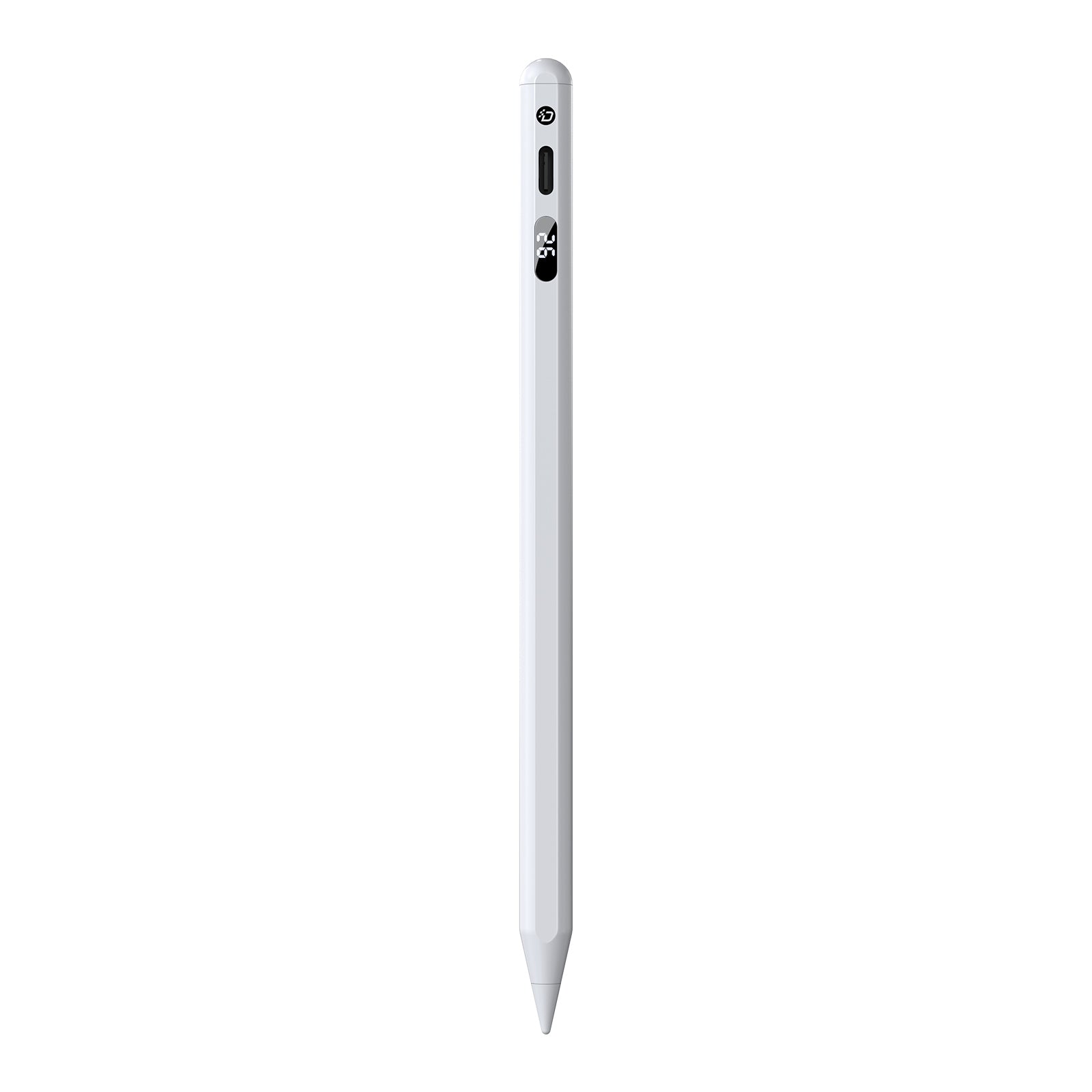 Uniqkart Stylus Pen for iPad Tablets Pen Capacitive Screen Writing Stylus Pencil with Power Display - White