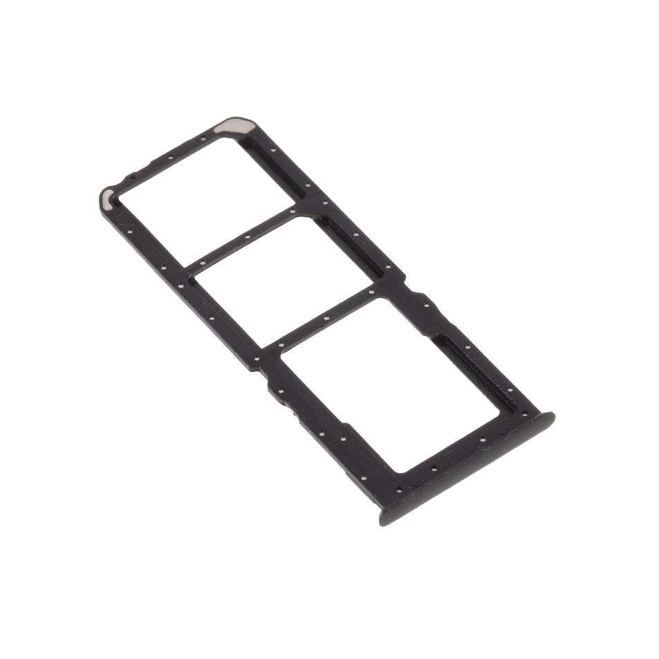 OEM Dual SIM Card + Micro SD Card Tray Holders Part for Oppo A5 / A3s - Black