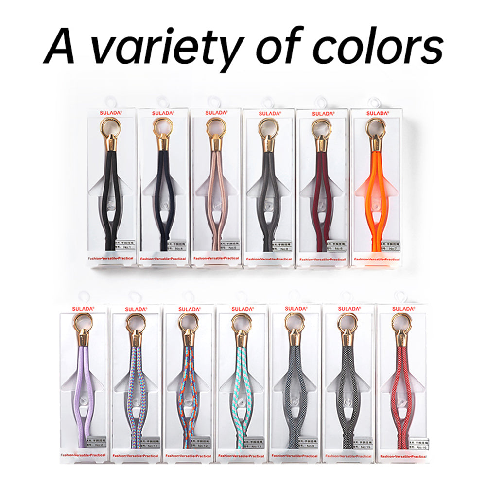 Uniqkart Cell Phone Lanyard Nylon Phone Tether Safety Strap Smartphone Wrist Strap with Key Chain Holder / Patch, Short Style - 4