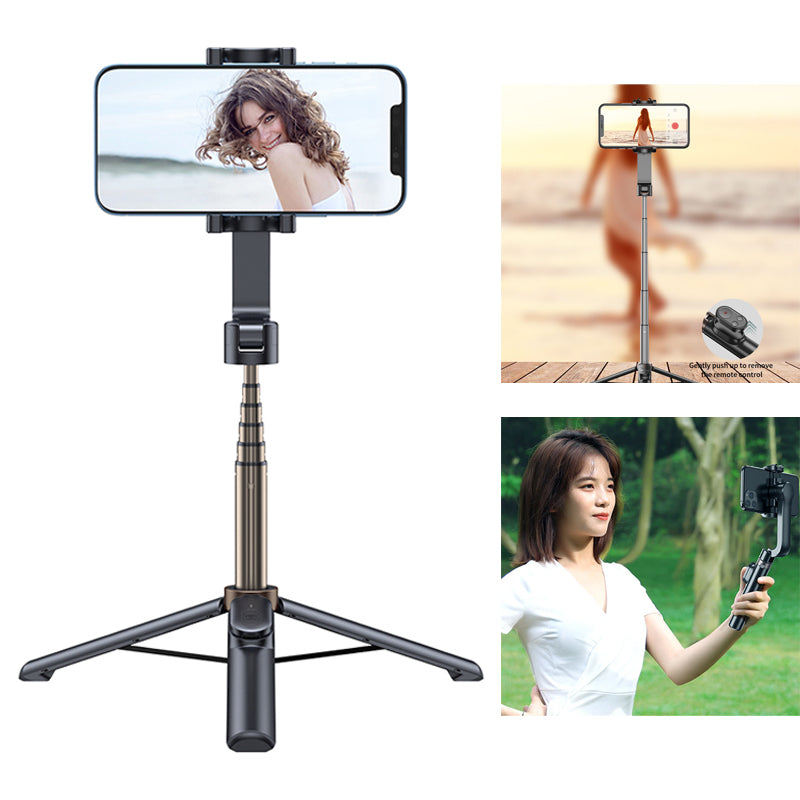 ZPG022 Extendable Tripod Selfie Stick with Phone Holder/Detachable Remote Portable Tripod Stand for iPhone/Samsung/Huawei