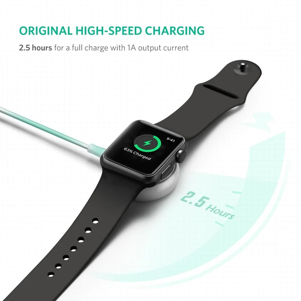 Uniqkart 50518 Portable MFi Certification Smart Watch Magnetic Wireless Charger for Apple Watch