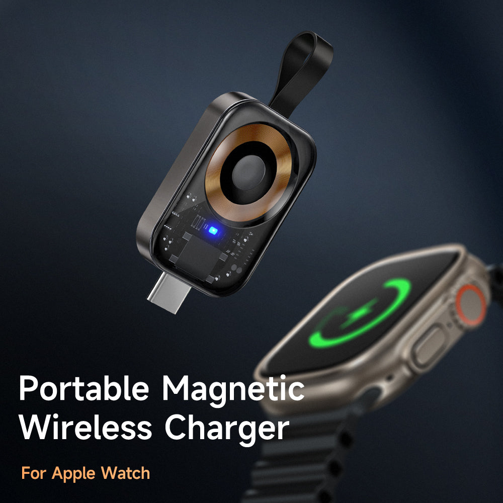 MCDODO CH-2062 Cookie Pro Series Wireless Charger for Apple Watch , USB-C Fast Charging Magnetic Travel Charger