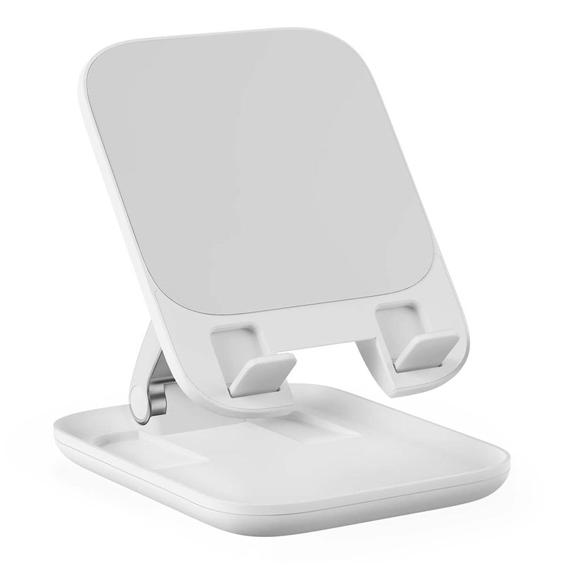Uniqkart BS-HP009 Foldable Tablet Stand Height Adjustable ABS+PC Tablet Holder Desktop Organizer - White