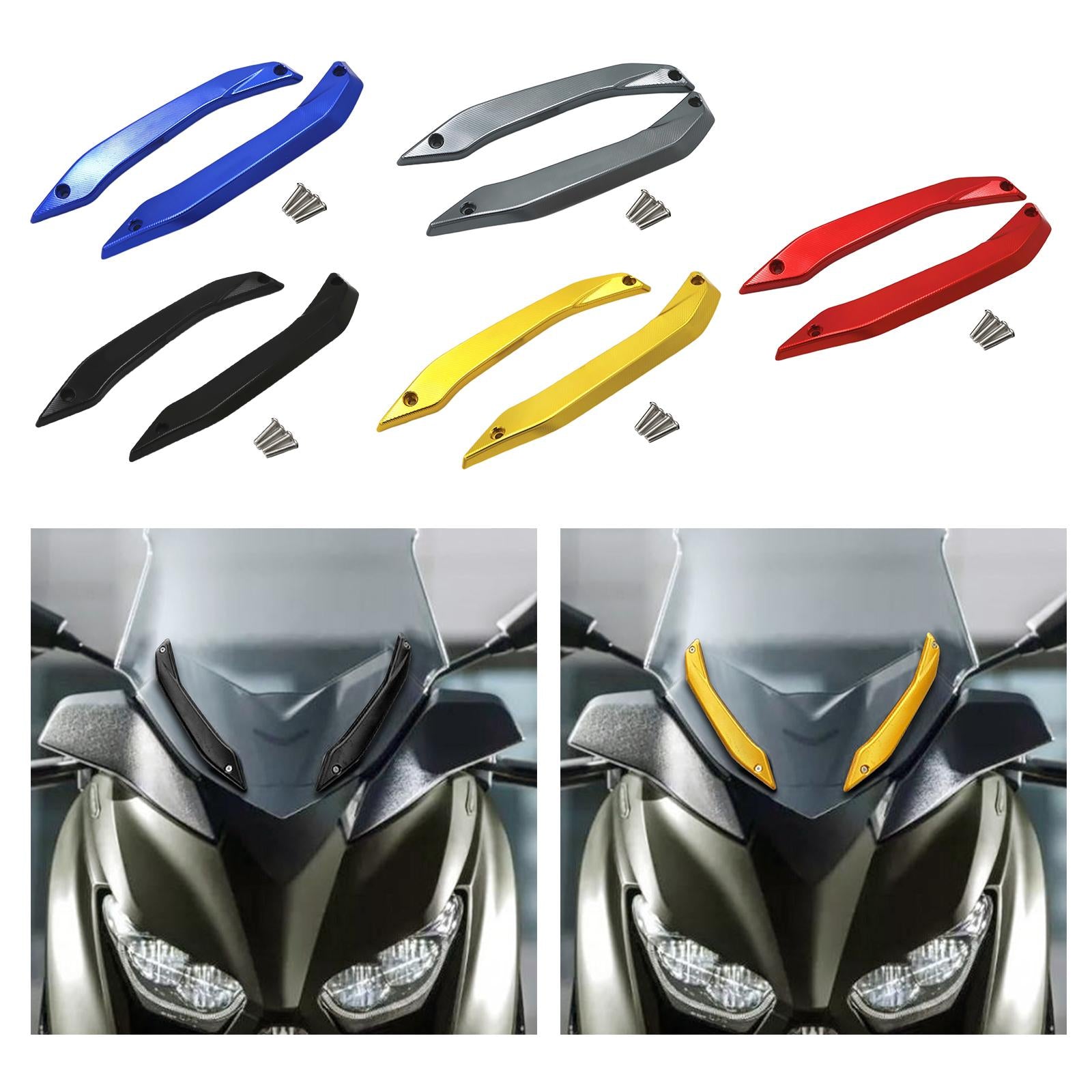 2Pcs Windshield Side Trim Glide Fit for Yamaha Xmax 2018-2021 Black