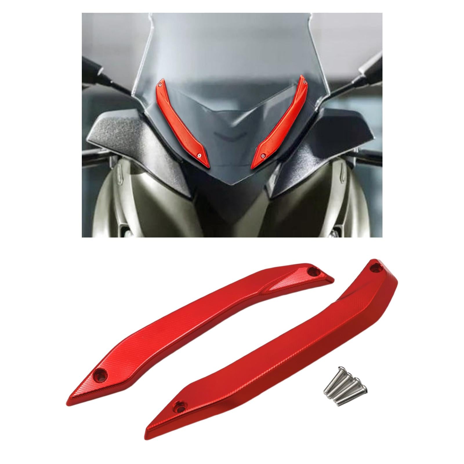 2Pcs Windshield Side Trim Glide Fit for Yamaha Xmax 2018-2021 Red