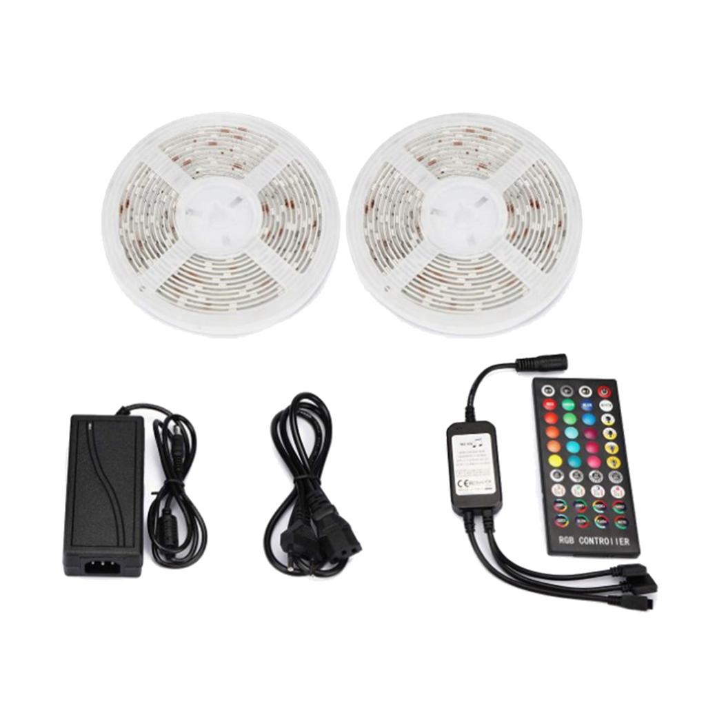 10M 33ft 300SMD Flexible LED Light Strip Lamp DC 12V + Controller - US Stock