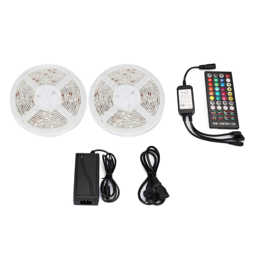 10M 33ft 300SMD Flexible LED Light Strip Lamp DC 12V + Controller - US Stock