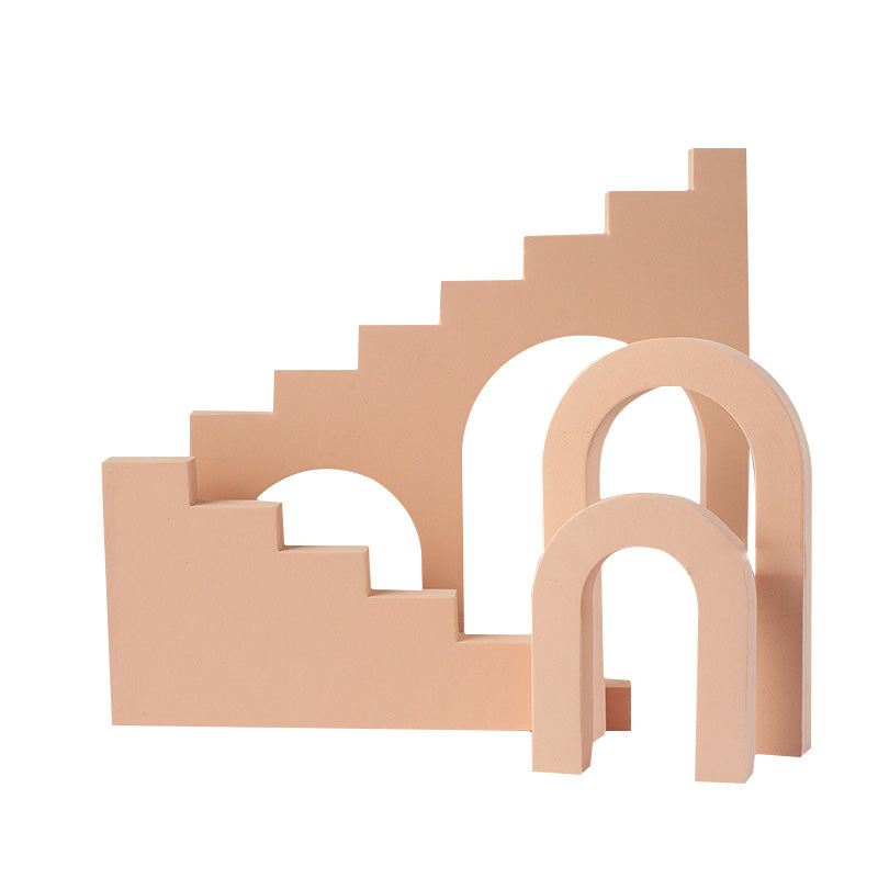 4Pcs/Set Ladder & Arch Table Ornament Jewelry Cosmetics Shooting Background Geometric Photography Prop - Nude