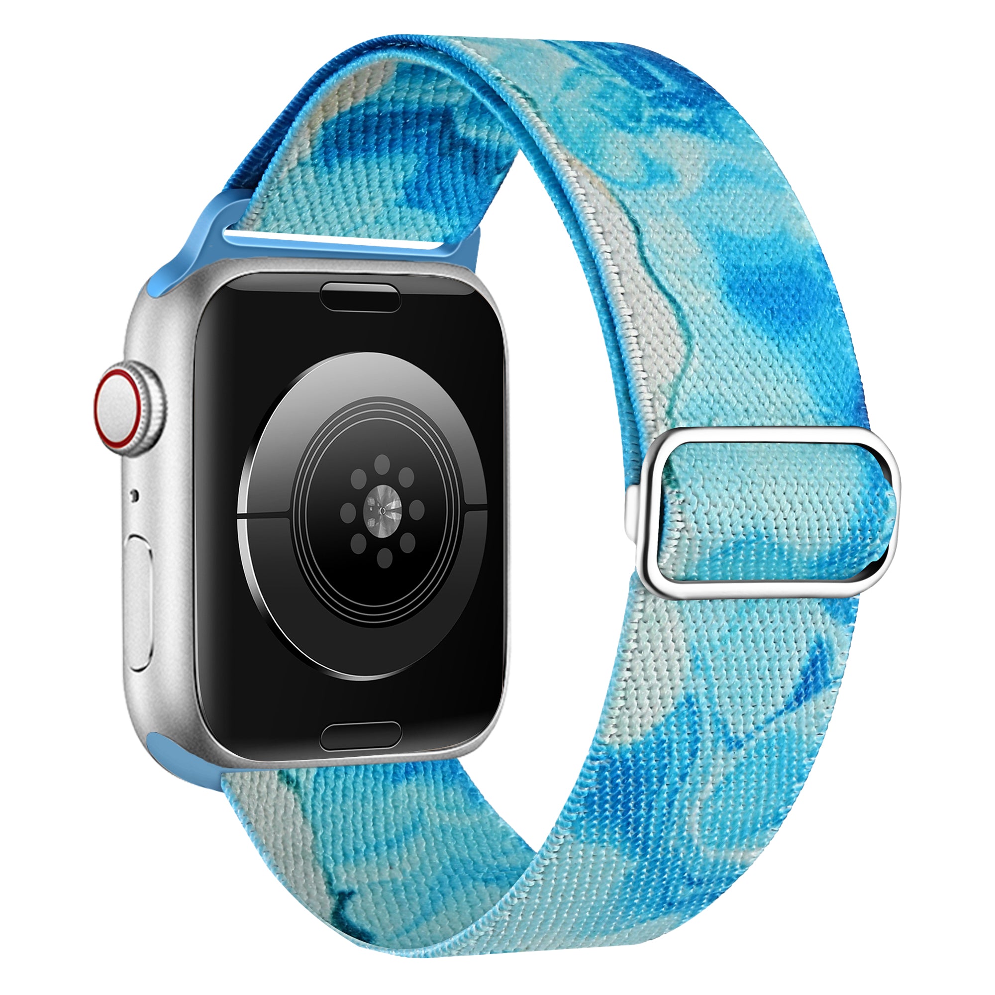 Braided Loop Band for Apple Watch Ultra 49mm / Series 8 7 45mm / Series 6 5 4 SE (2022) SE 44mm / Series 3 2 1 42mm , Braided Nylon Pattern Wristband - Ocean Blue