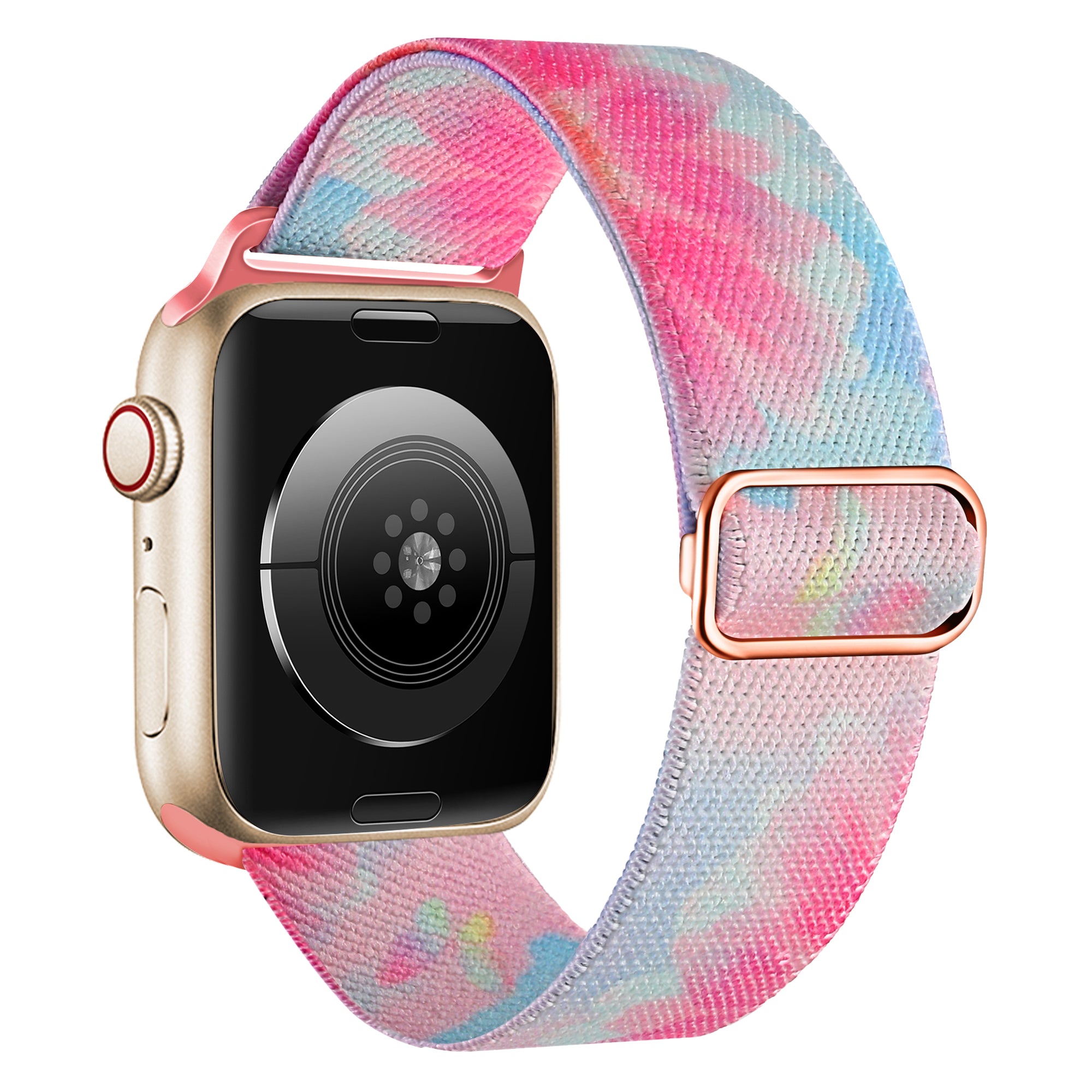 Braided Loop Band for Apple Watch Ultra 49mm / Series 8 7 45mm / Series 6 5 4 SE (2022) SE 44mm / Series 3 2 1 42mm , Braided Nylon Pattern Wristband - Flowers / Butterflies